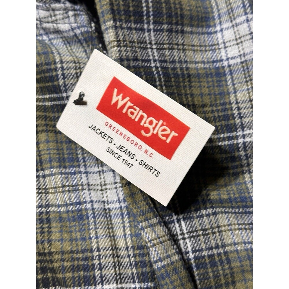 Wrangler Mens Plaid Flannel Shirt Size 3XL Pearl Snap Buttons Pocket New NWT - Picture 11 of 12